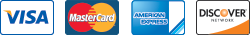 We Accept Visa, MasterCard, American Express, and Discover We Accept Visa, MasterCard, American Express, and Discover